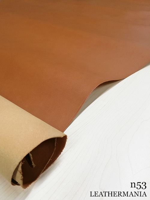 【半裁】牛タンニン革 / シボ型押し / 1.0mm (キャメル)