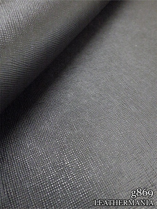 【半裁】牛クロム革 / 角シボ型押し / 2.0mm (ブラック)