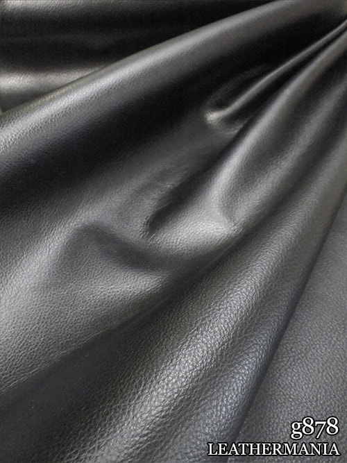 【半裁】牛クロム革 / シボ型押し / 1.5mm (ブラック)