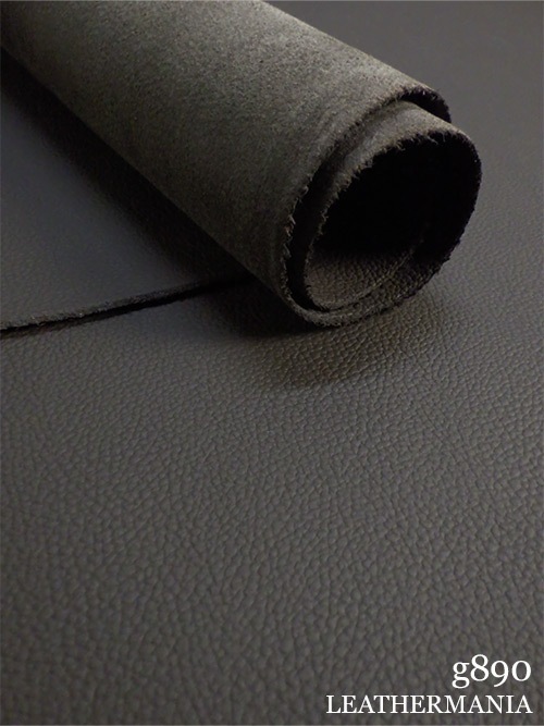 【半裁】牛クロム革 / シボ型押し / 1.2mm (ココアブラウン)