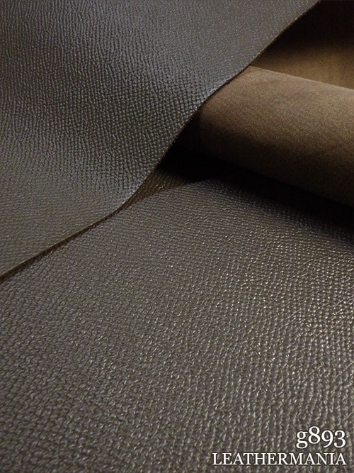 【半裁】牛クロム革 / シボ型押し / 1.9mm (ココアブラウン)