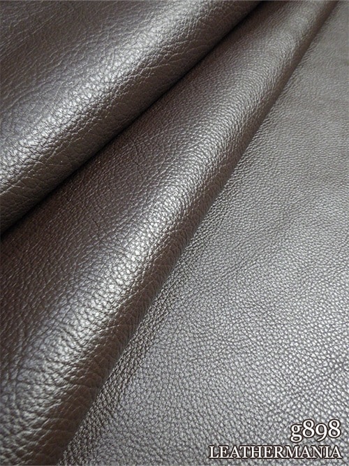 【半裁】牛クロム革 / シボ型押し / 1.5mm (チョコ)