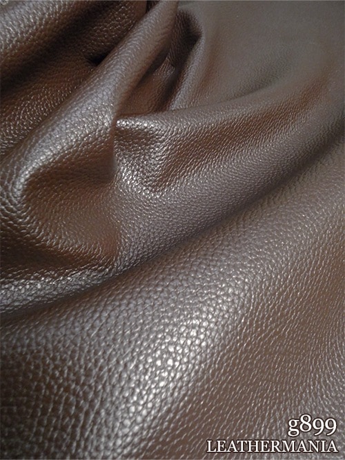 【半裁】牛クロム革 / シボ型押し / 1.3mm (マロンブラウン)