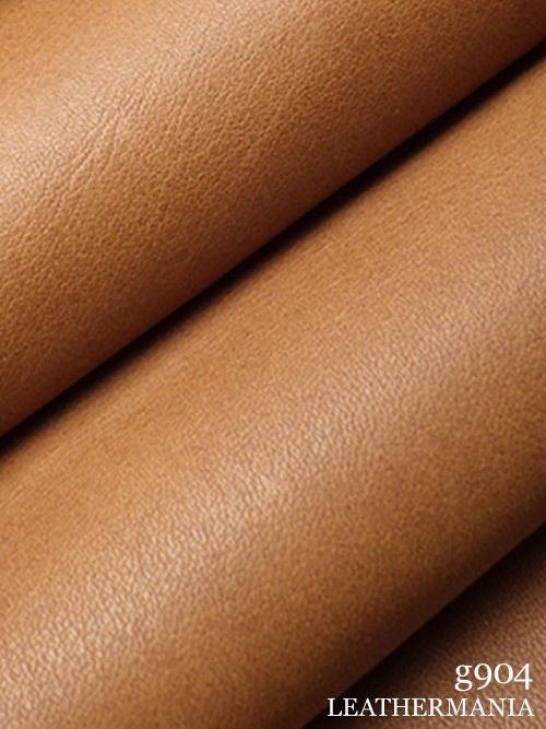 【半裁】牛クロム革 / スムース / 素上げ調 / 1.0mm (キャメル)