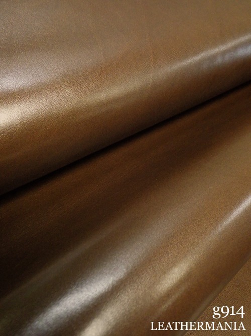 【半裁】牛クロム革 / アニリン仕上げ / 1.5mm (ブラウン)