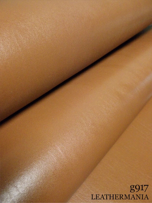 【丸革】牛クロム革 / ベビーカーフ / アニリン仕上げ / 0.8mm (ブラウン)