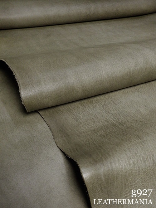 【半裁】牛クロム革 / アンティーク / 2.0mm (グレー)