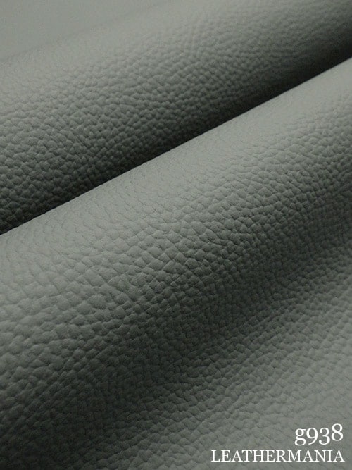 【半裁ハーフ】牛クロム革 / シボ型押し / 1.2mm (グレー)