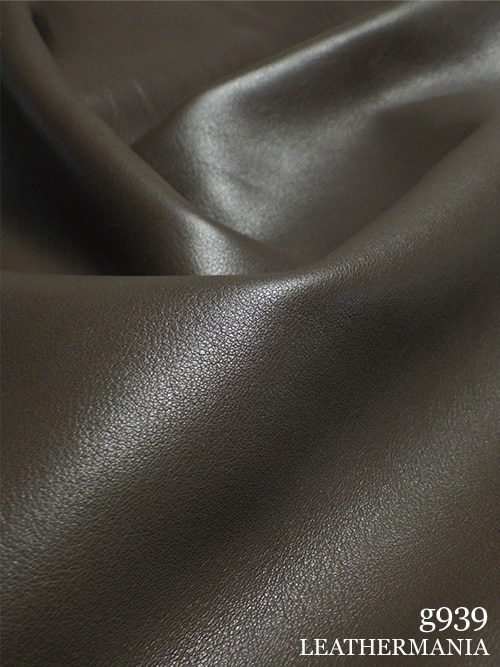 【半裁】牛クロム革 / ソフト / シュリンク / 1.4mm (ダークブラウン)