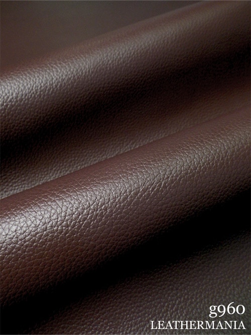 【半裁】牛クロム革 / シボ型押し / 1.9mm (ワインレッド)