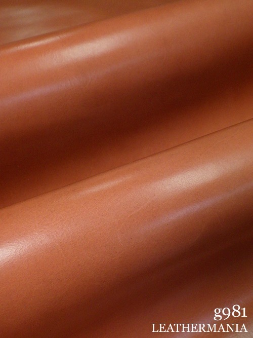 【半裁】牛クロム革 / プルアップ / 1.3mm (オレンジ)