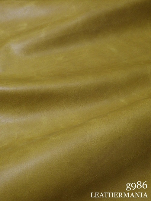 【半裁】牛クロム革 / アンティーク / 1.2mm (イエロー)