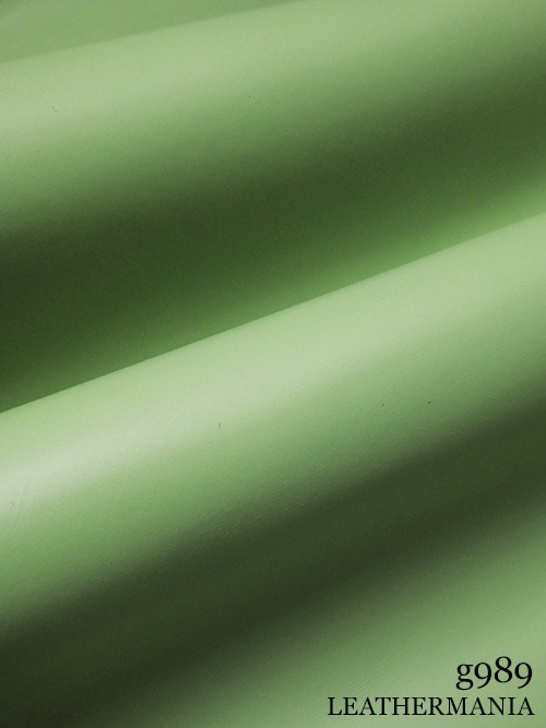 【半裁ハーフ】牛クロム革 / スムース / 1.3mm (パステルグリーン)