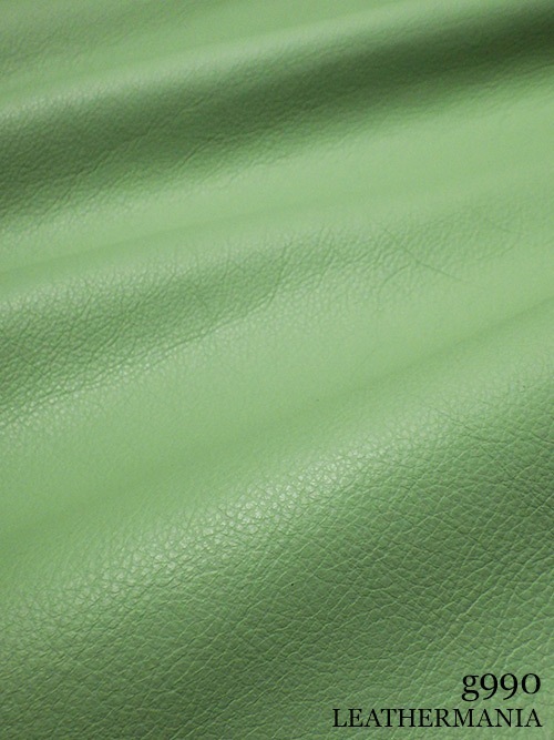 【半裁】牛クロム革 / シュリンク / 1.0mm (パステルグリーン)