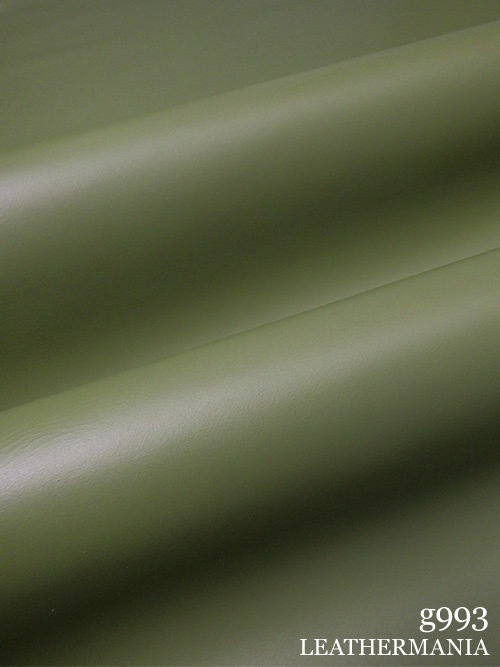 【半裁ハーフ】牛クロム革 / スムース / 1.3mm (モスグリーン)