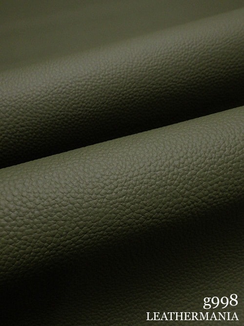 【半裁ハーフ】牛クロム革 / シボ型押し / 1.2mm (オリーブグリーン)