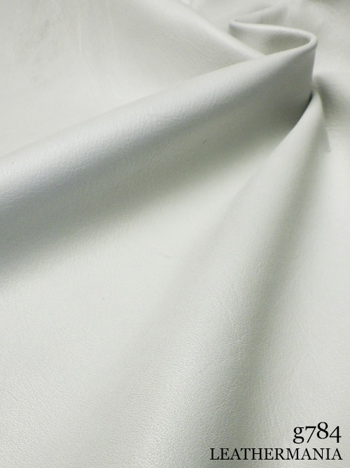 【半裁】牛クロム革 / シュリンク / 1.2mm (ホワイト)