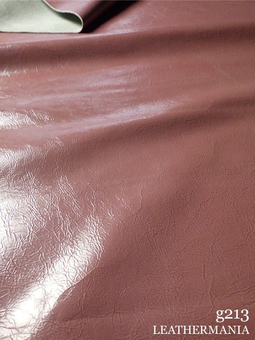 【半裁ハーフ】牛クロム革 / エナメル / ソフト / シュリンク / 1.0mm (オールドローズ)