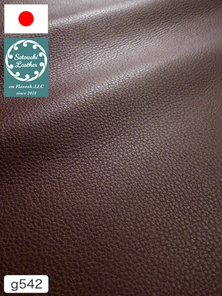 【半裁】牛革クロム鞣し / セトウチレザー / シュリンク / 1.3mm (ボルドー) [50%OFF]