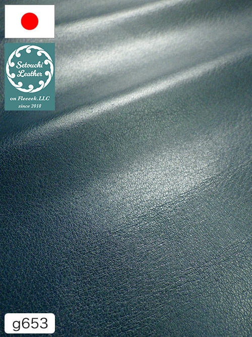 【半裁】牛クロム革 / 瀬戸内レザー / ソフト / 1.0mm (ブルー) [50%OFF]