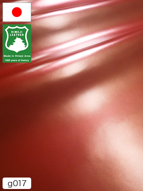 【半裁】牛クロム革 / 姫路レザー / スムース / 1.1mm (メタリックレッド) [50%OFF]