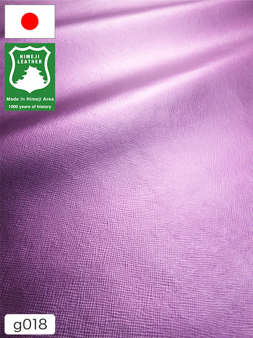【半裁ハーフ】牛クロム革 / 姫路レザー / 角シボ型押し / 0.9mm (メタリックパープル) [50%OFF]