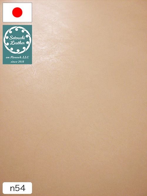 【半裁】牛タンニン革 / 瀬戸内レザー / 素上げ / ミモザ50%×ケブラチョ50% (ナチュラル) [50%OFF]