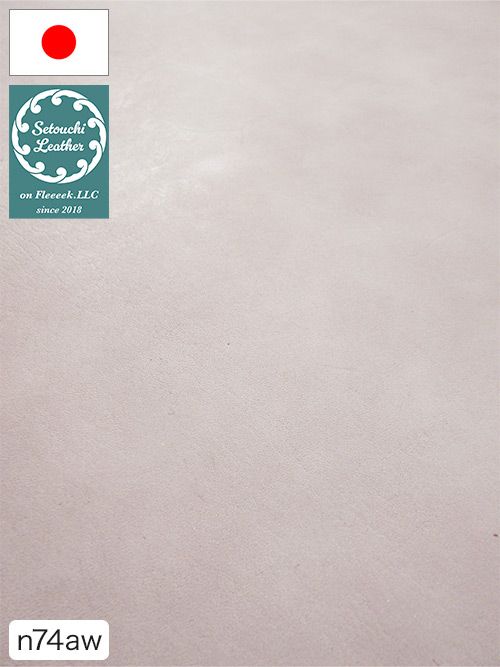 【半裁】牛タンニン革 / 瀬戸内レザー / ホワイトワックス / 裏処理済み / 原厚3.5mm前後 (レッド) [50%OFF]