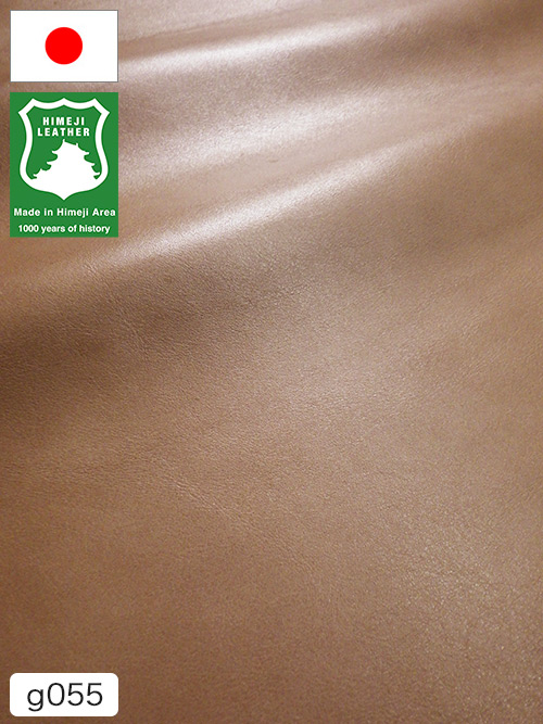 【半裁】牛クロム革 / 姫路レザー / アンティーク / 1.0mm (ライトブラウン) [50%OFF]