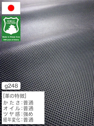 【半裁ハーフ】牛革クロム鞣し / 姫路レザー / ドット型押し / 1.5mm (ダークネイビー) [50%OFF]