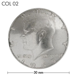 銀貨 / コンチョ / アメリカ / 50セント / ケネディ / 銀色 / 30mm (年号選択あり・1964～1970年)