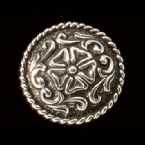 レザークラフト金具の銀製 / ビクターコンチョ / 21mm