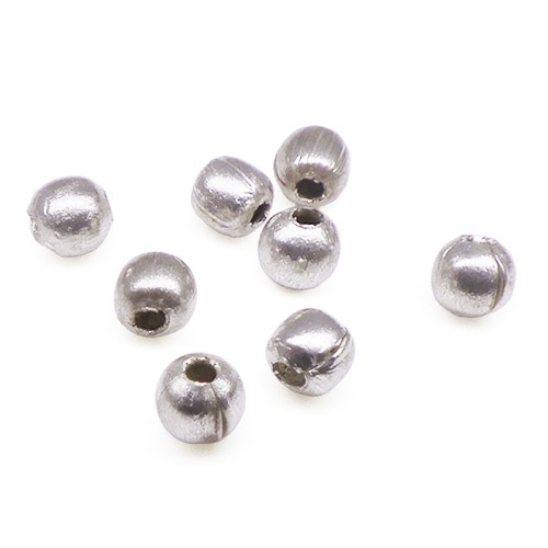 真鍮製 / ビーズ / 外径3mm / 内径1mm (銀)