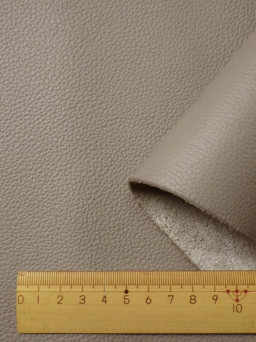 本革　半裁　グレー　柔らかめ レザークラフト皮革の半裁牛クロム革 ⁄ シュリンク ⁄ 2.2mm (ブラック)
