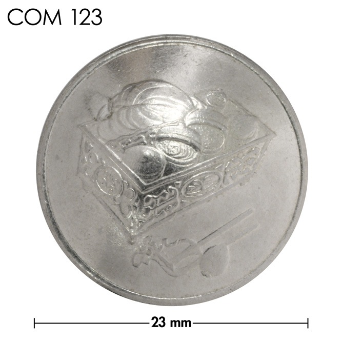 コンチョ / マレーシア / 20セン / 箱 / 銀色 / 23mm [30%OFF]