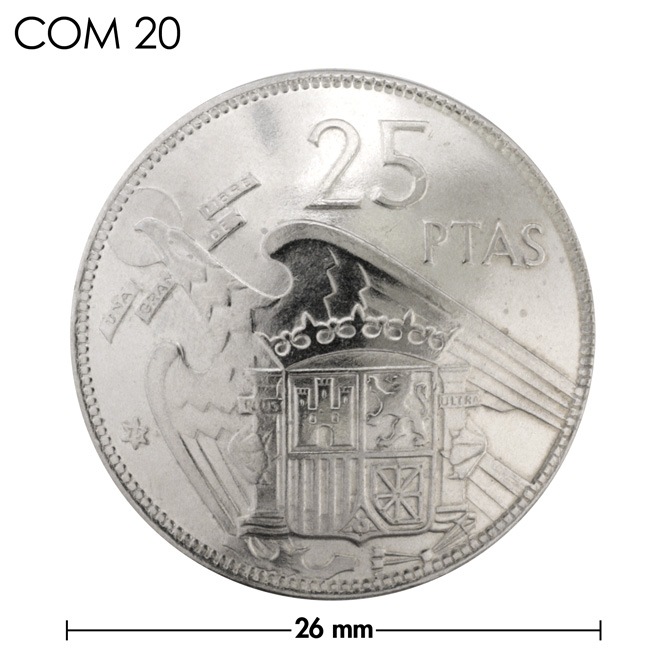 コンチョ / スペイン / 25ペセタ / 紋章 / 銀色 / 26mm [30%OFF]