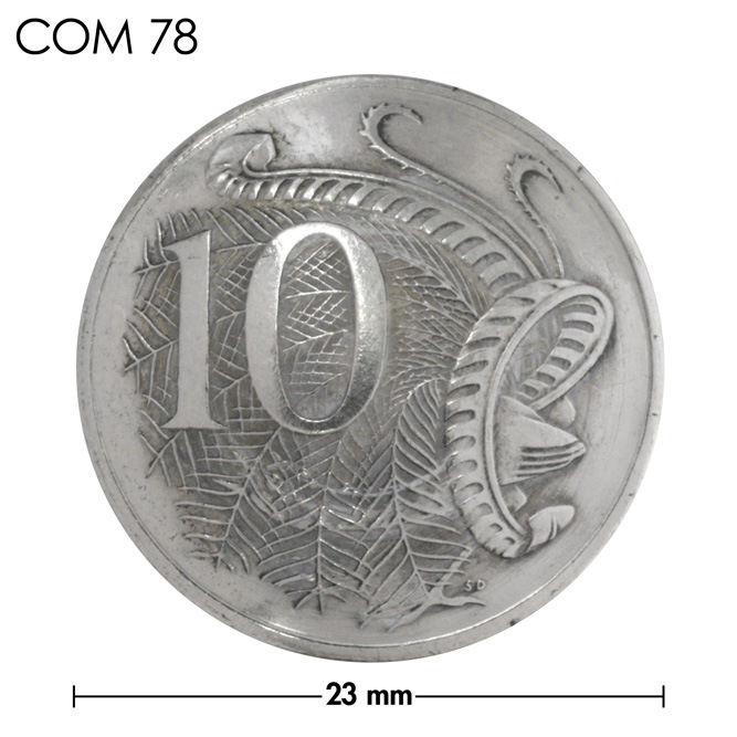 コンチョ / オーストラリア / 10セント / 図形 / 銀色 / 23mm [30%OFF]