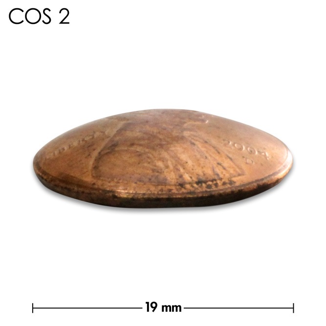 レザークラフト金具のコンチョ / アメリカ / 1セント / 人物 / 銅色 / 19mm