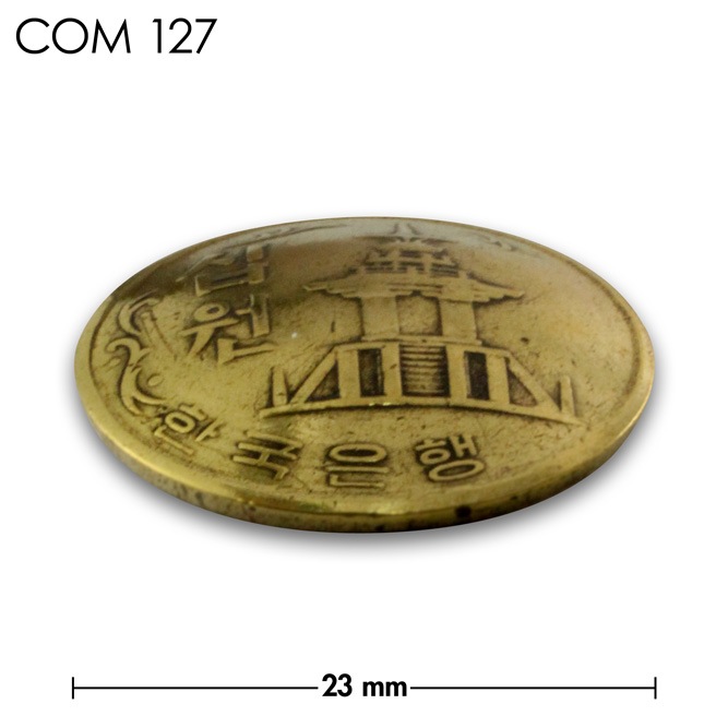 レザークラフト金具のコンチョ / 韓国 / 10ウォン / 真鍮色 / 23mm