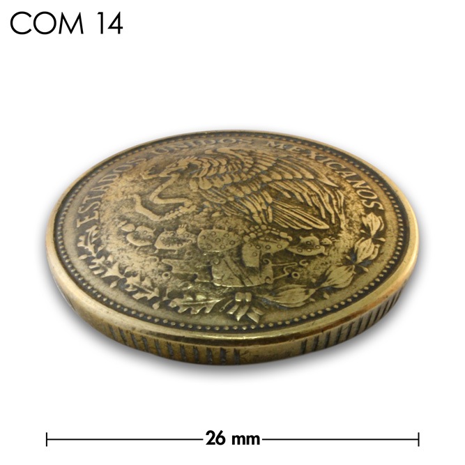 コンチョ / メキシコ / 100ペソ / 鷲 / 真鍮色 / 26mm [30%OFF]