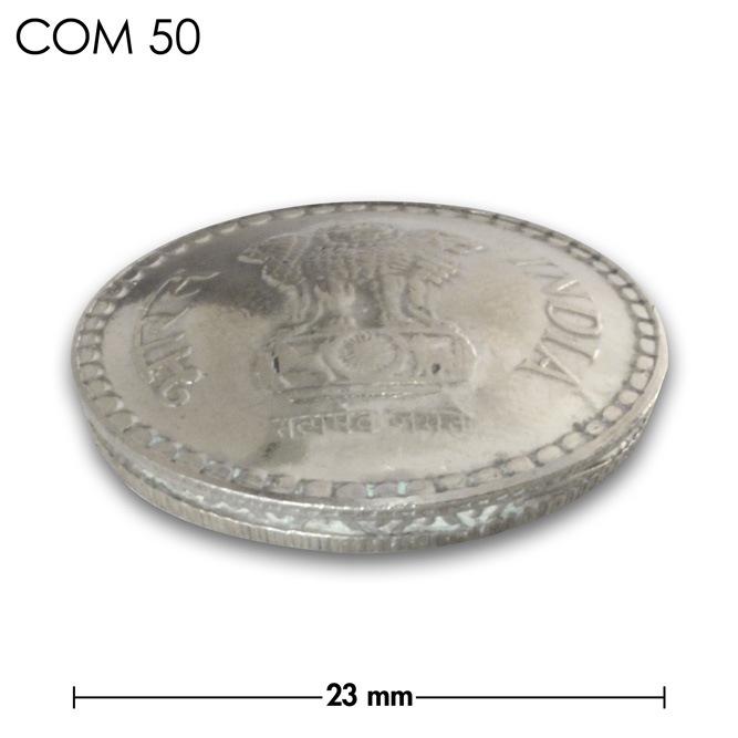 コンチョ / インド / 5ルピー / ライオン / 銀色 / 23mm [20%OFF]