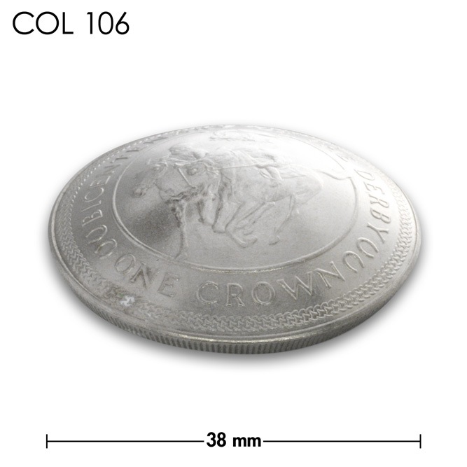 コンチョ / マン島 / 1クラウン / 乗馬 / 銀色 / 38mm [30%OFF]