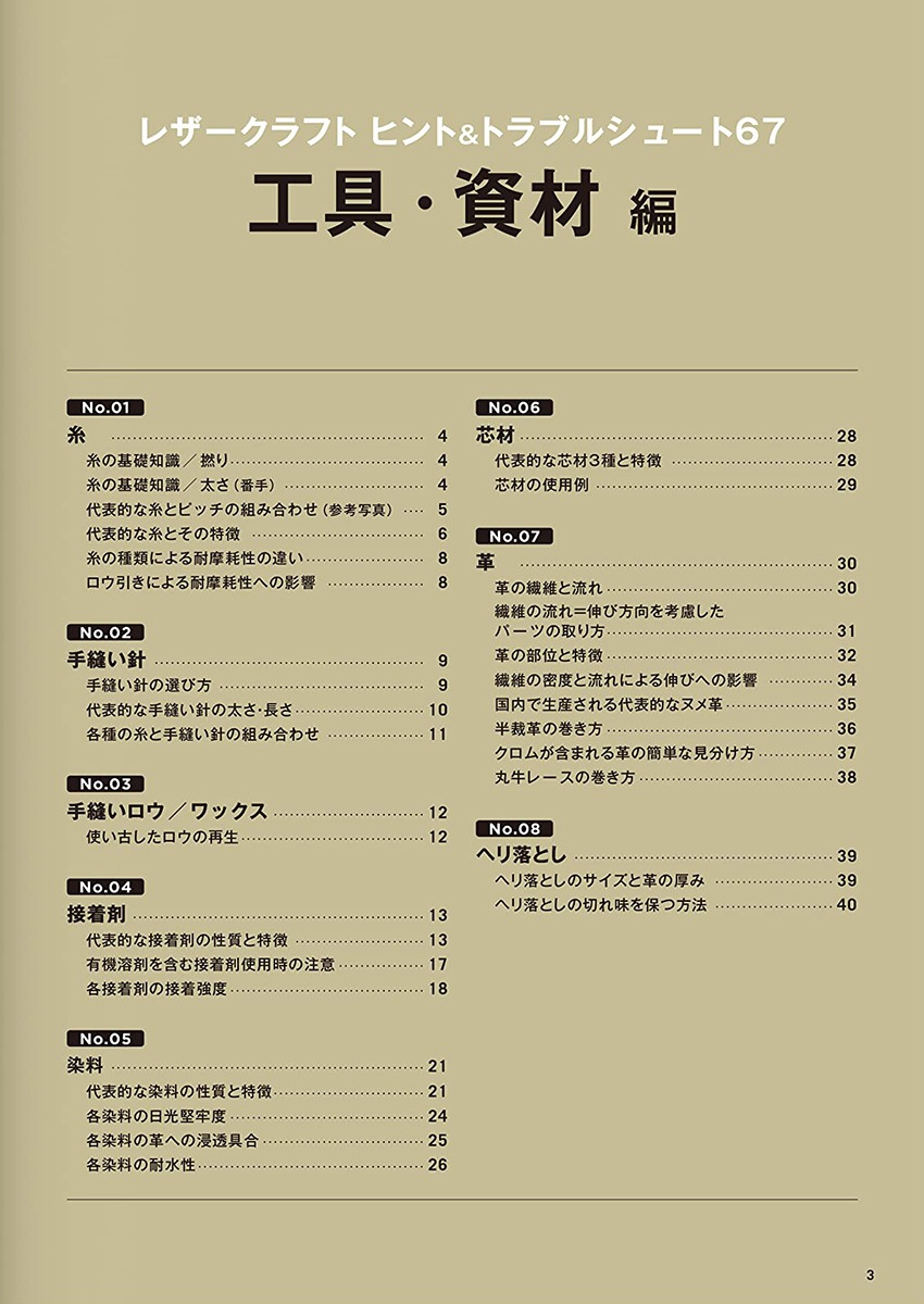 レザークラフト作り方の【専門書】レザークラフト ヒント＆トラブル