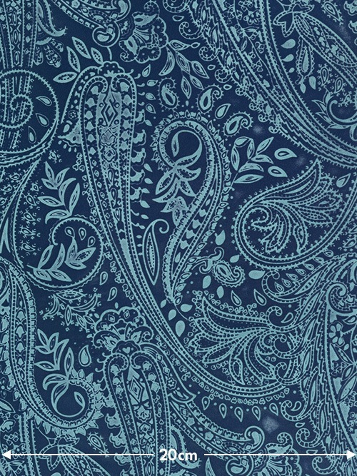 tky78 】BLUE BLUE インディゴ染め ペイズリー柄 tky78 】BLUE BLUE