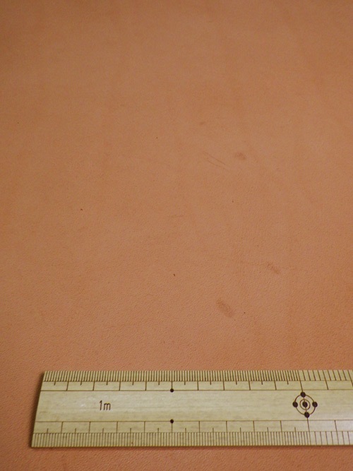 【半裁】牛革 / 素上げ調 / 1.5mm (ライトオレンジ) [50%OFF]