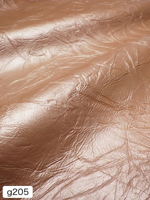 【半裁】牛革 / シワ加工 / 1.0mm (メタリックピンク) [50%OFF]