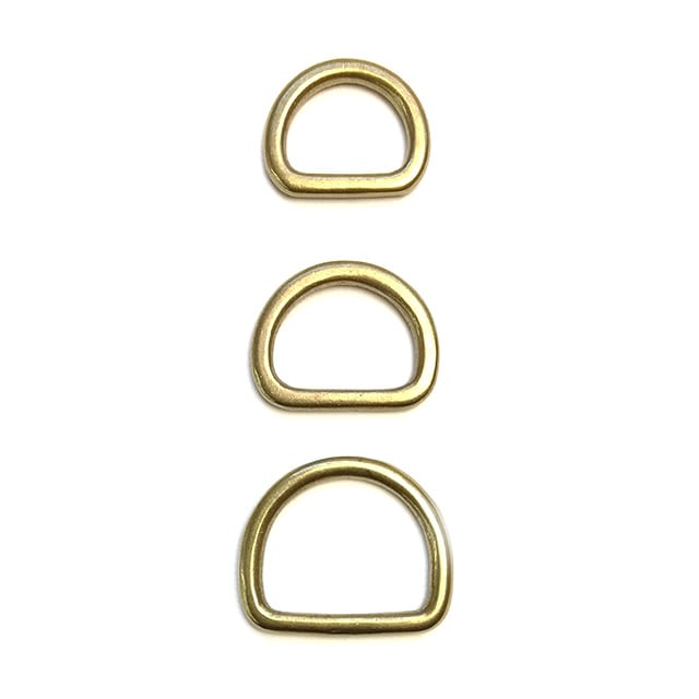 レザークラフト金具の真鍮製 / 鋳物 / 並半月 / (全3サイズ)