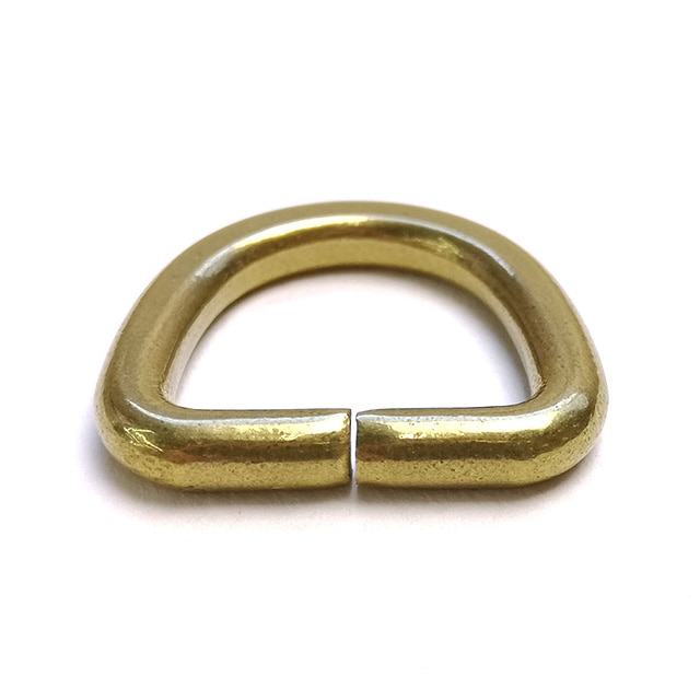 レザークラフト金具の真鍮製 / 背高半月押し (全3サイズ)