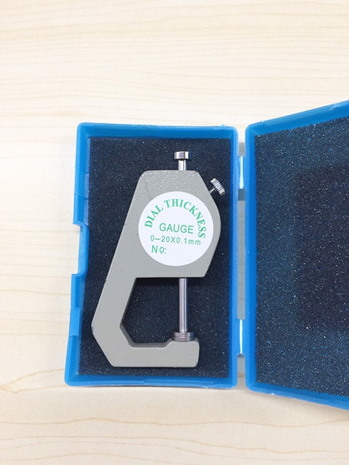 レザークラフト工具の革の厚み測り / スナップノギス / グレー