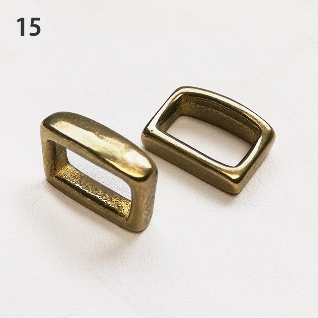 レザークラフト金具の真鍮製 / ベルトループ (全13サイズ・真鍮)